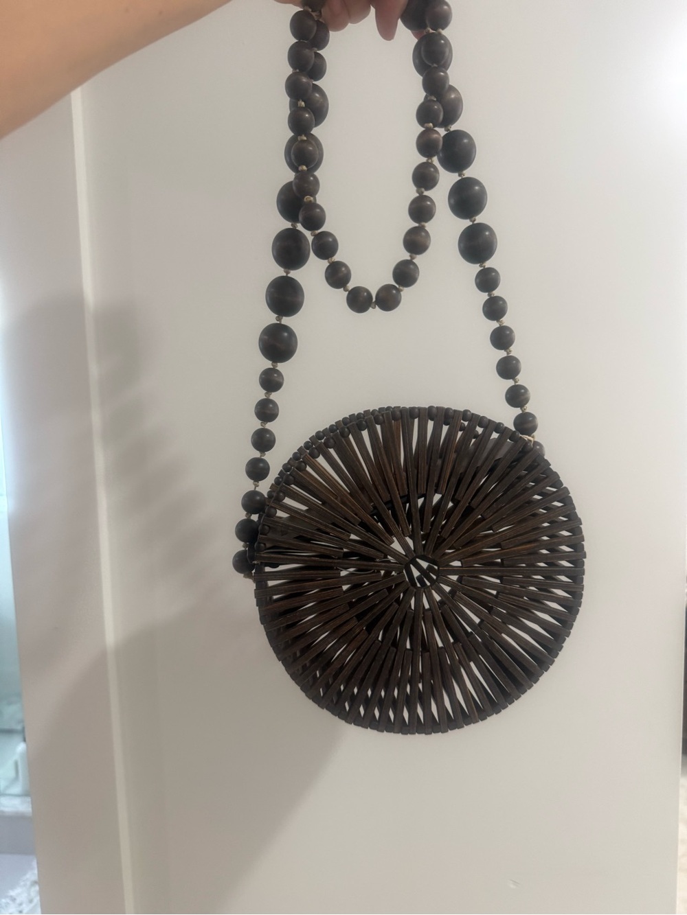Cult Gaia Dark Brown Lina Bamboo Bag